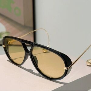Chic Black and Gold Sunglasses